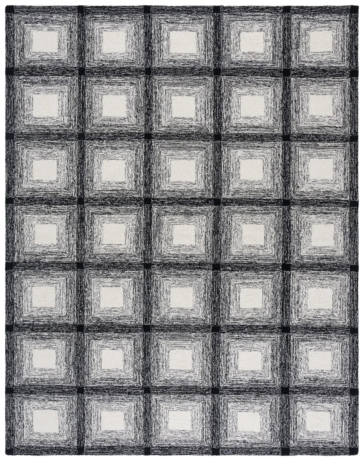 Safavieh Metro 8'-0" x 10'-0" Rug in Charcoal / Ivory