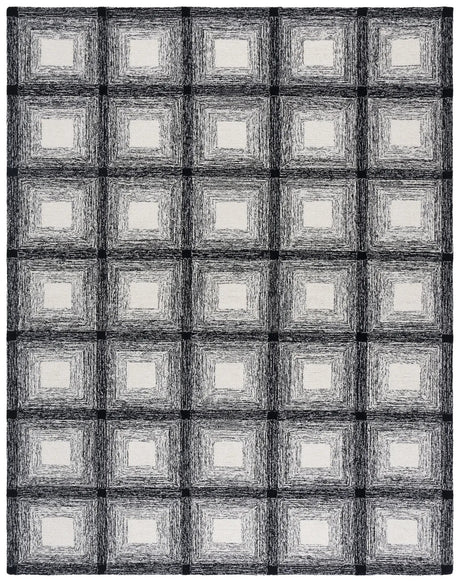 Safavieh Metro 8'-0" x 10'-0" Rug in Charcoal / Ivory