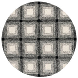 Safavieh Metro 6'-0" x 6'-0" Rug in Charcoal / Ivory