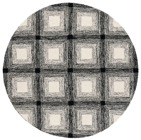 Safavieh Metro 6'-0" x 6'-0" Rug in Charcoal / Ivory
