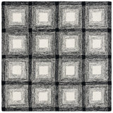 Safavieh Metro 6'-0" x 6'-0" Rug in Charcoal / Ivory