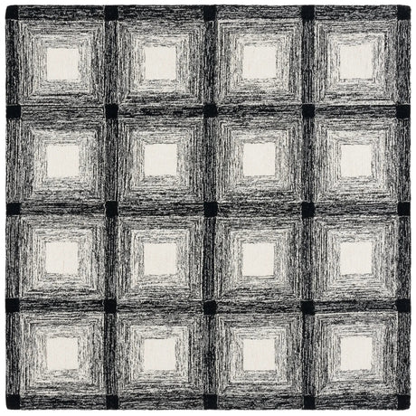 Safavieh Metro 6'-0" x 6'-0" Rug in Charcoal / Ivory