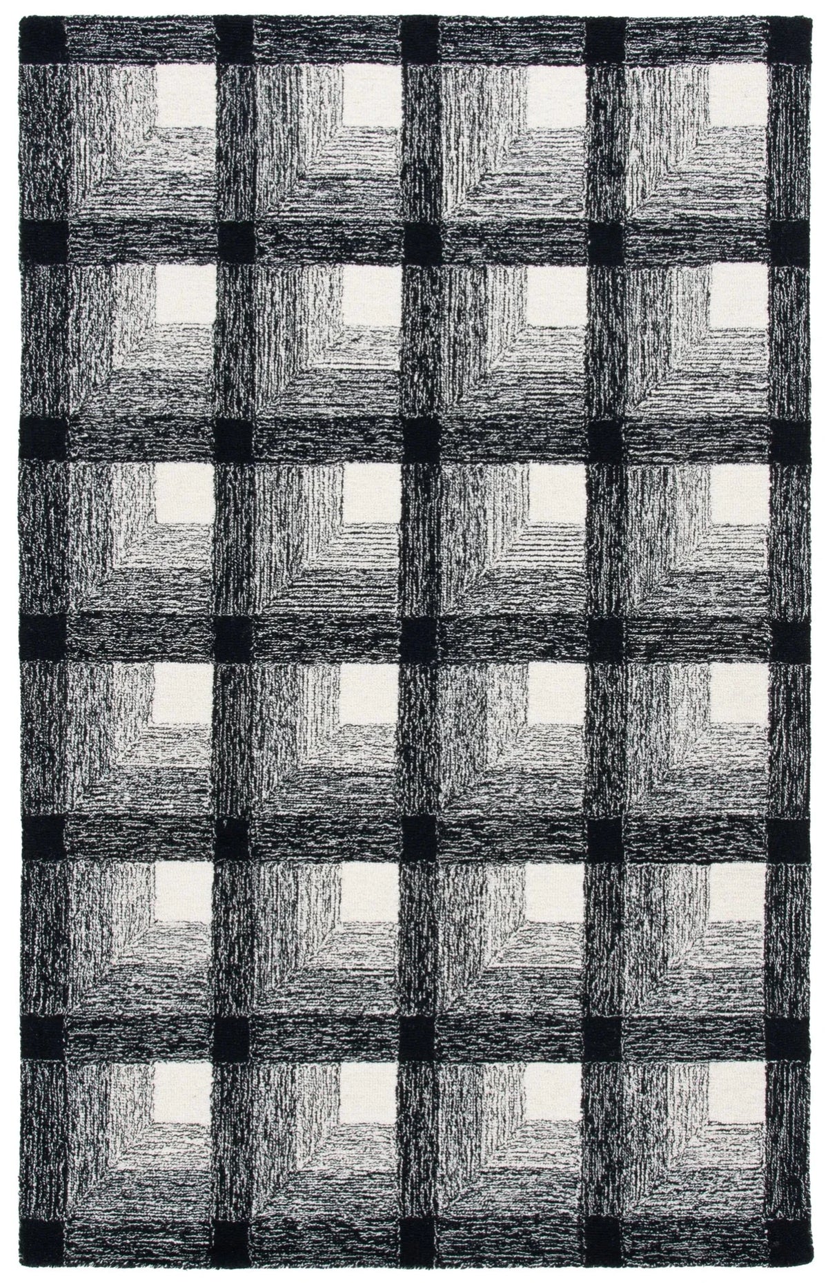 Safavieh Metro 4'-0" x 6'-0" Rug in Charcoal / Ivory