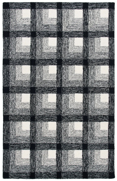 Safavieh Metro 4'-0" x 6'-0" Rug in Charcoal / Ivory