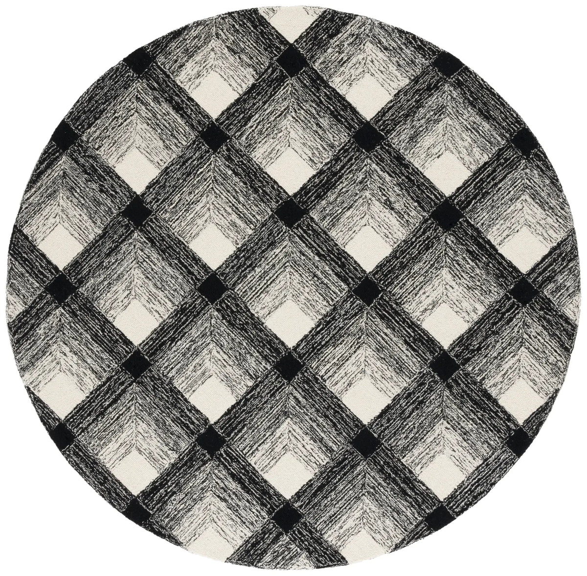 Safavieh Metro 6'-0" x 6'-0" Rug in Charcoal / Ivory