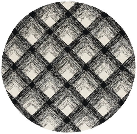 Safavieh Metro 6'-0" x 6'-0" Rug in Charcoal / Ivory