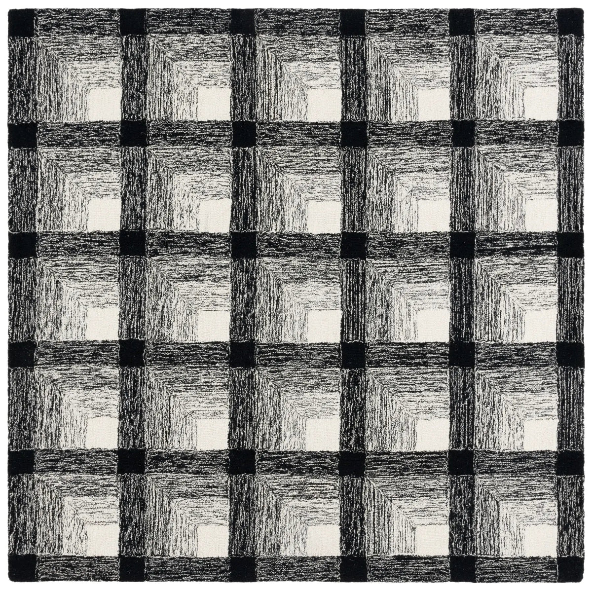 Safavieh Metro 6'-0" x 6'-0" Rug in Charcoal / Ivory