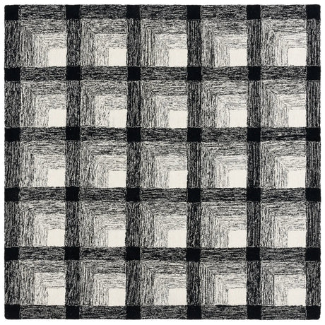 Safavieh Metro 6'-0" x 6'-0" Rug in Charcoal / Ivory