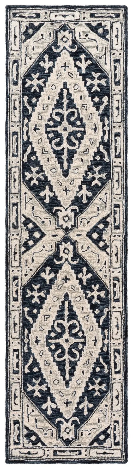 Safavieh Metro 2'-3" x 9'-0" Rug in Navy / Ivory