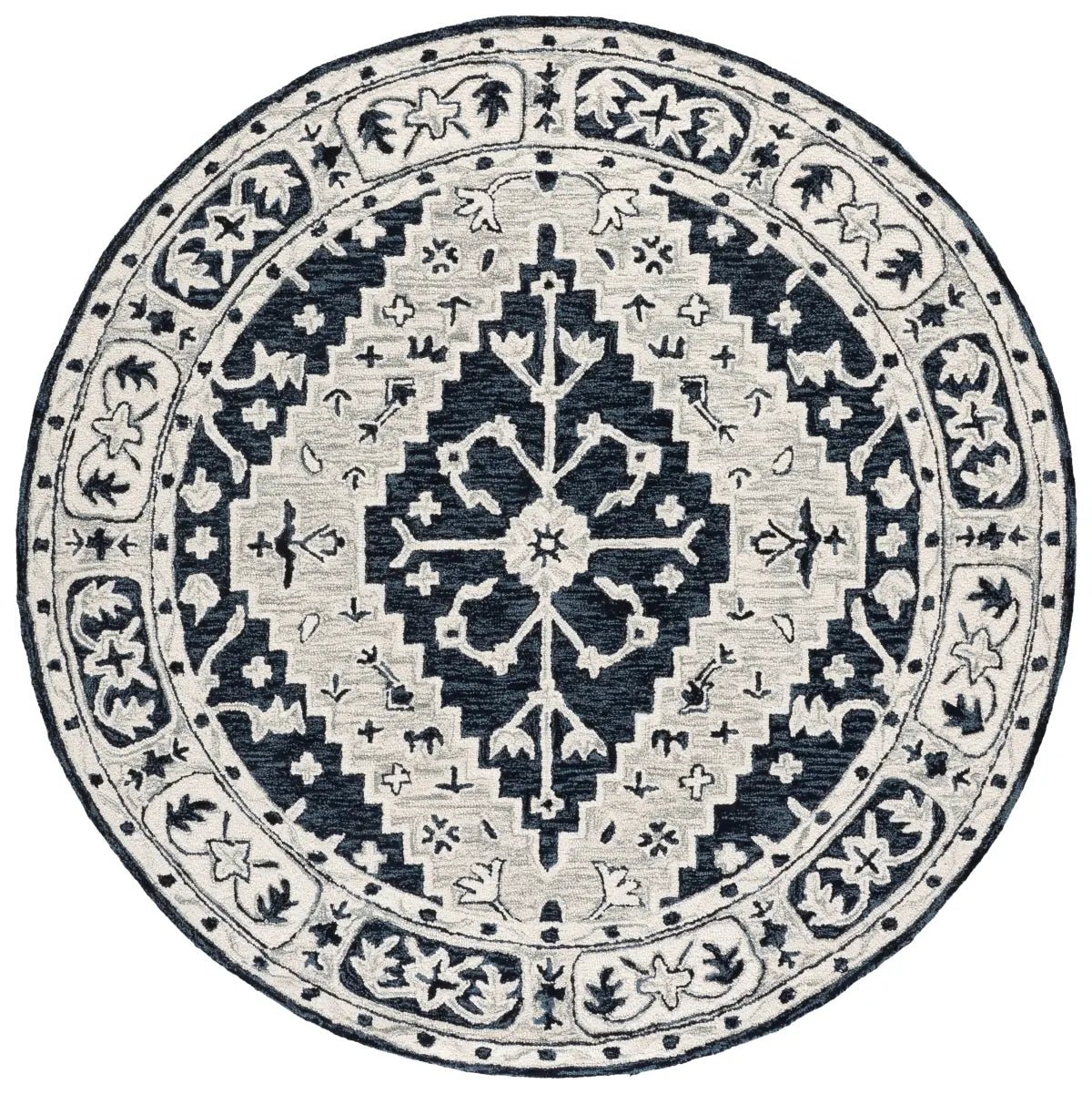 Safavieh Metro 6'-0" x 6'-0" Rug in Navy / Ivory