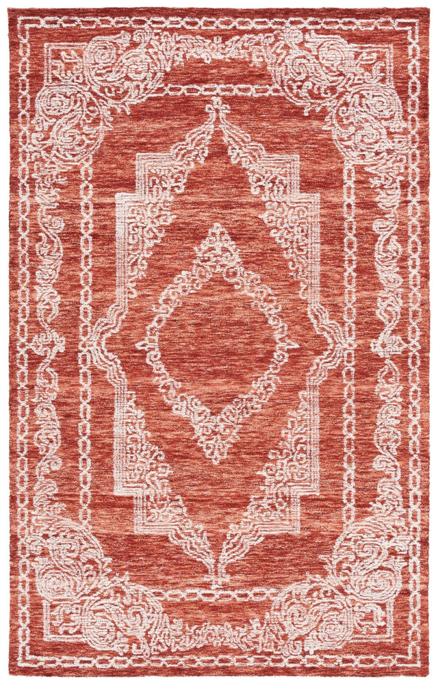 Safavieh Metro Met575P Rust/Ivory Rug.