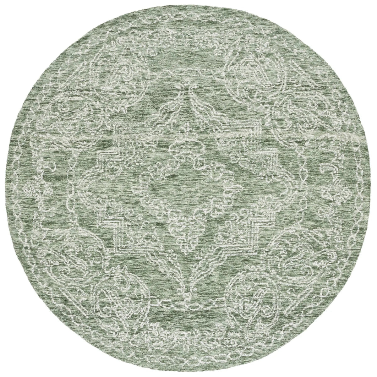 Safavieh Metro 5'-0" x 5'-0" Rug in Green / Ivory