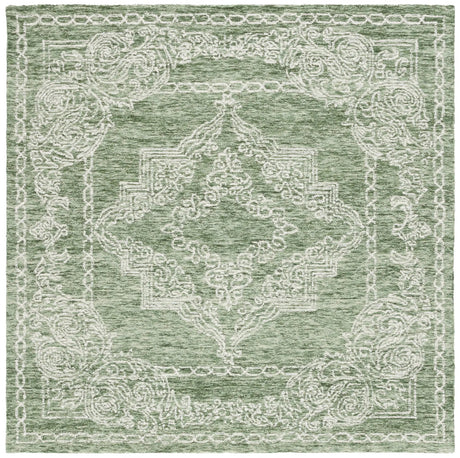Safavieh Metro 5'-0" x 5'-0" Rug in Green / Ivory