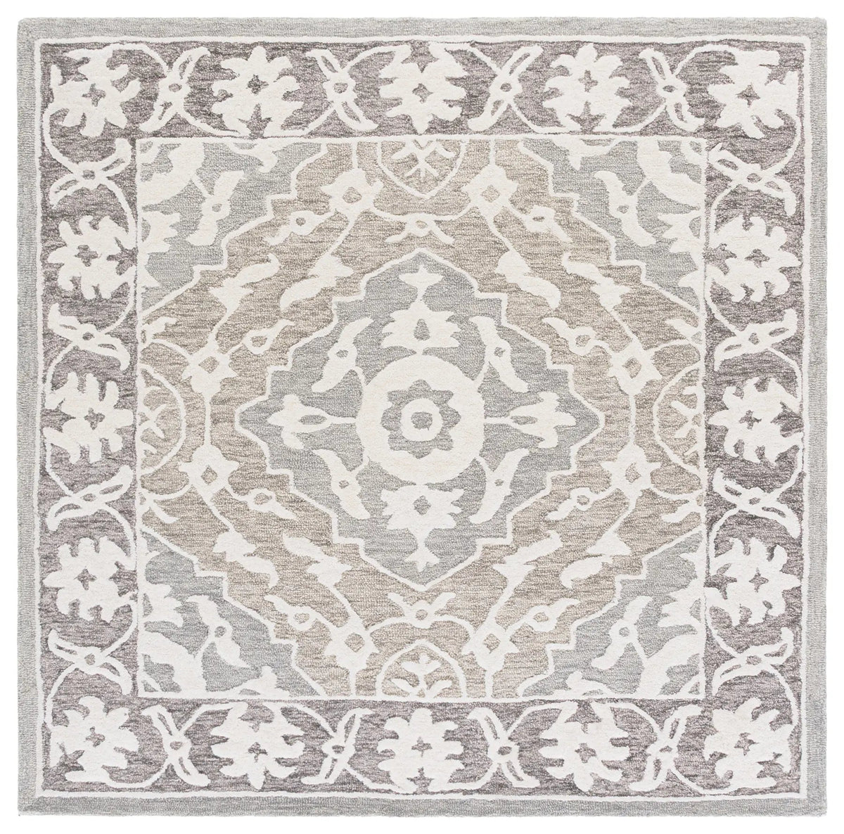 Safavieh Metro 6'-0" x 6'-0" Rug in Grey / Ivory