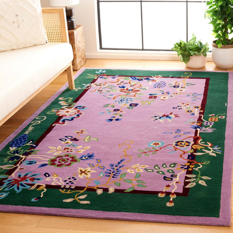 Safavieh Metro Met725V Purple/Green Rug.