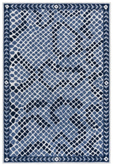 Safavieh Metro 4'-0" x 6'-0" Rug in Navy / Ivory