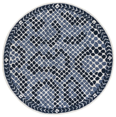 Safavieh Metro 6'-0" x 6'-0" Rug in Navy / Ivory
