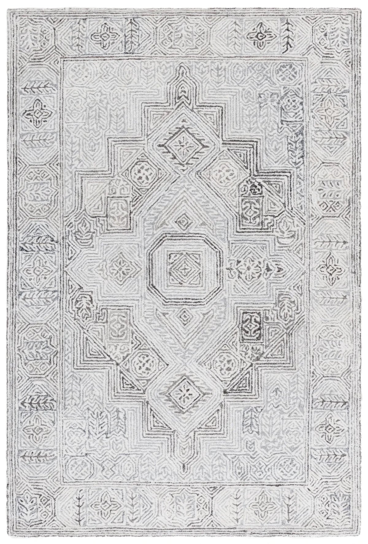 Safavieh Metro 4'-0" x 6'-0" Rug in Grey / Ivory