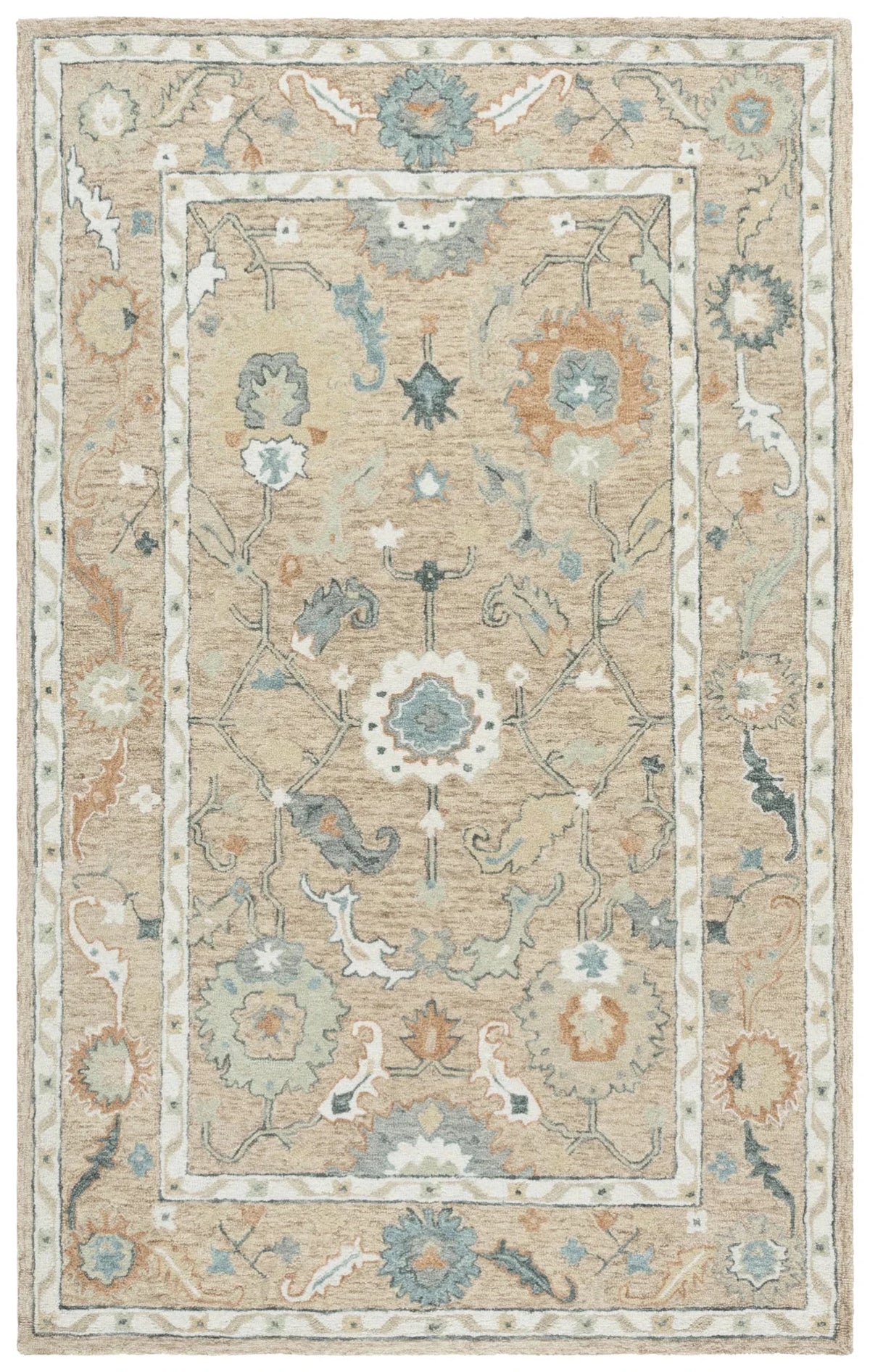 Safavieh Metro 4'-0" x 6'-0" Rug in Beige / Rust