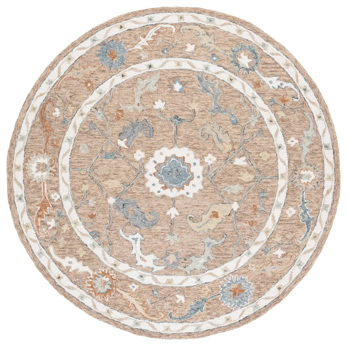 Safavieh Metro 6'-0" x 6'-0" Rug in Beige / Rust