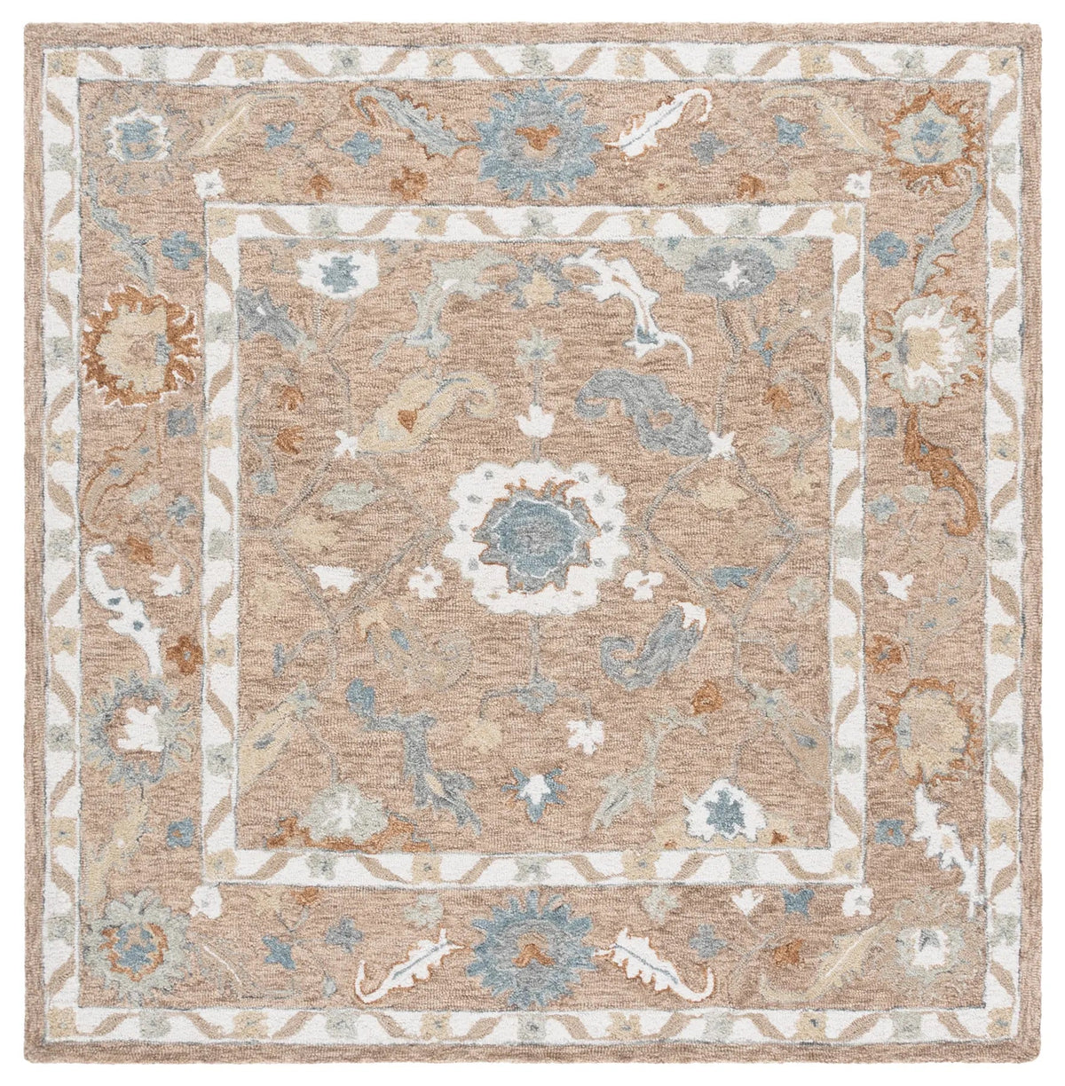 Safavieh Metro 6'-0" x 6'-0" Rug in Beige / Rust
