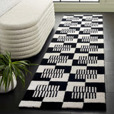 Safavieh Metro 2'-3" x 9'-0" Rug in Black / Ivory