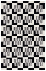 Safavieh Metro 4'-0" x 6'-0" Rug in Black / Ivory