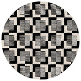 Safavieh Metro 6'-0" x 6'-0" Rug in Black / Ivory