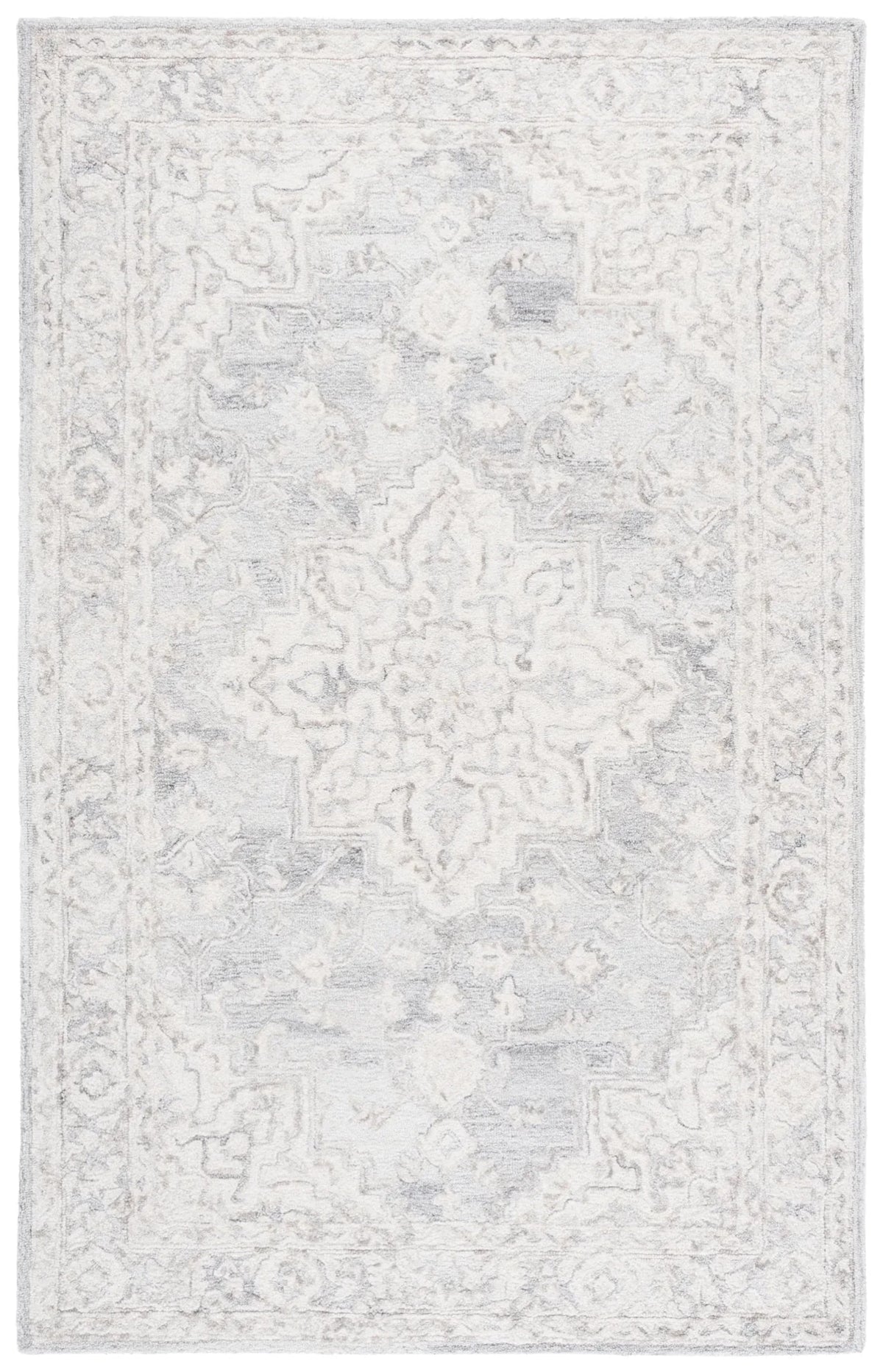 Safavieh Metro 4'-0" x 6'-0" Rug in Light Grey / Ivory