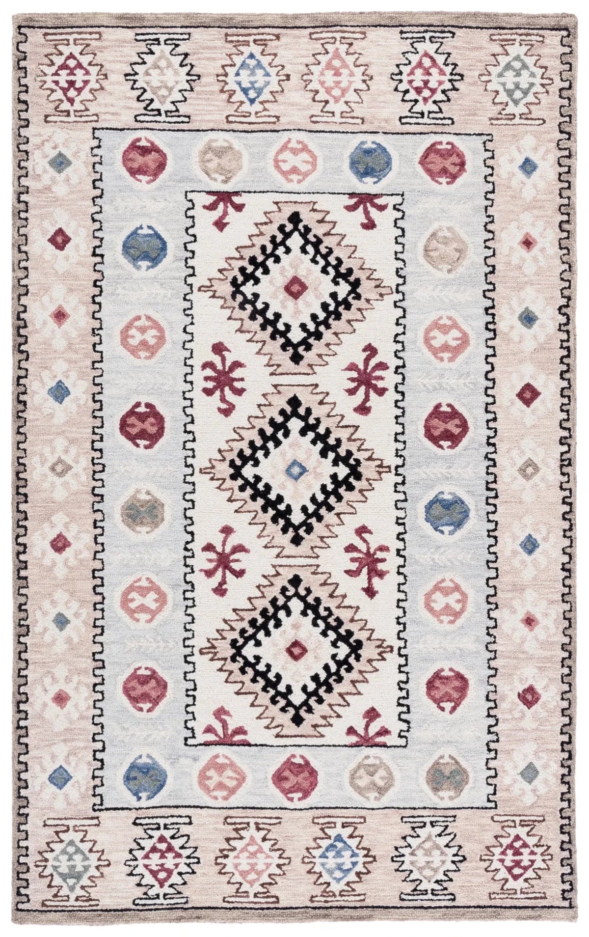 Safavieh Metro 4'-0" x 6'-0" Rug in Ivory / Rust