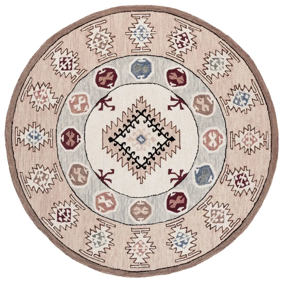 Safavieh Metro 6'-0" x 6'-0" Rug in Ivory / Rust