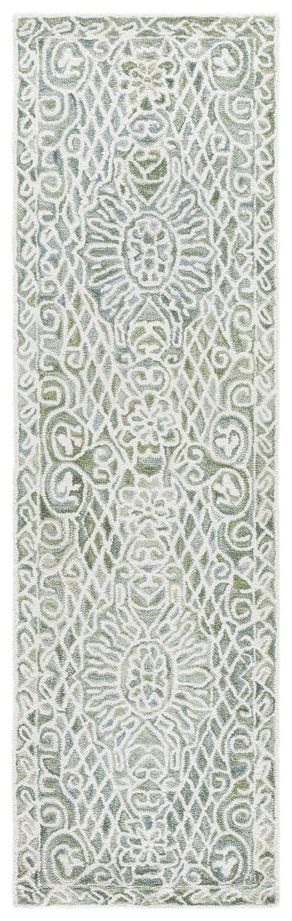 Safavieh Metro 2'-3" x 8'-0" Rug in Green / Ivory