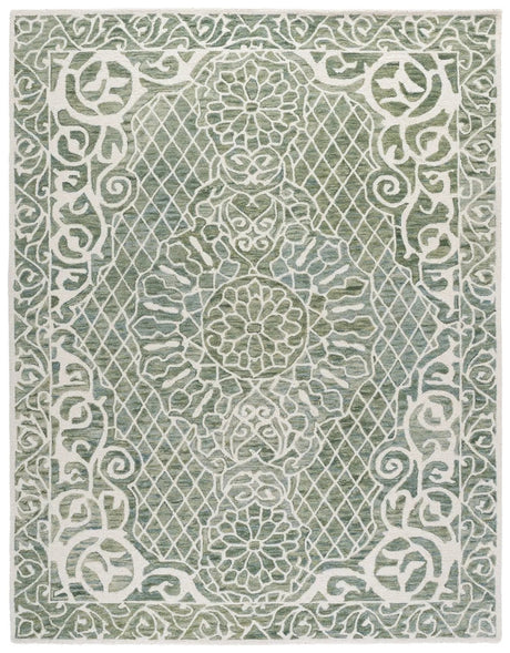 Safavieh Metro 8'-0" x 10'-0" Rug in Green / Ivory