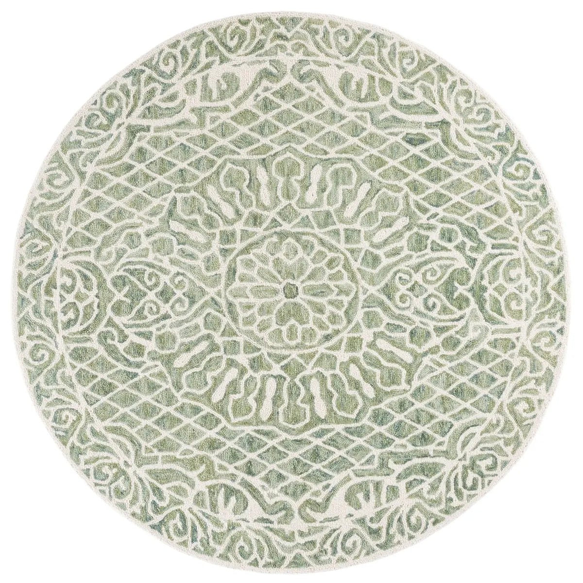 Safavieh Metro 6'-0" x 6'-0" Rug in Green / Ivory