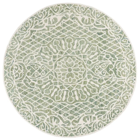 Safavieh Metro 6'-0" x 6'-0" Rug in Green / Ivory