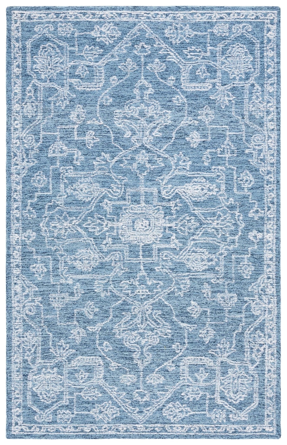Safavieh Micro-Loop Mlp428M Blue/Ivory Rug.