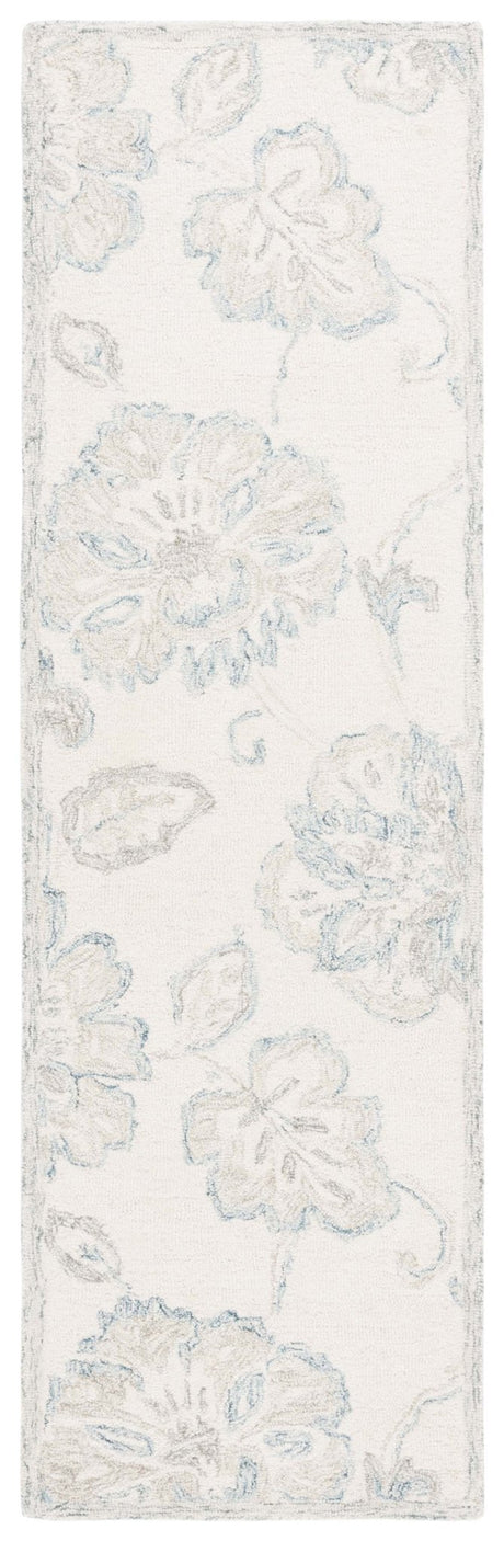 Safavieh Micro-Loop Mlp477A Ivory/Blue Rug.