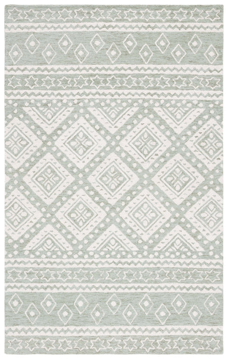 Safavieh Micro-Loop Mlp501W Sage/Ivory Rug.