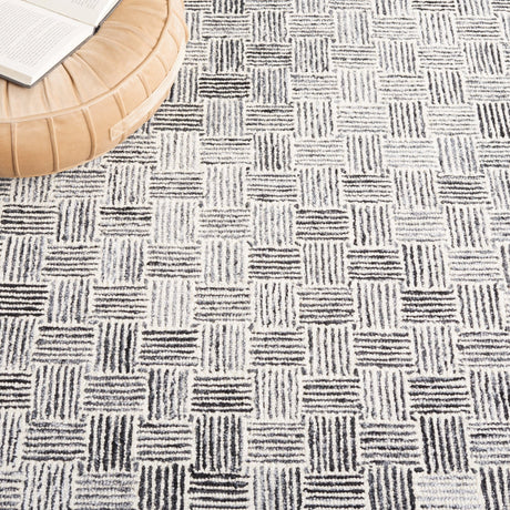 Safavieh Micro-Loop Mlp537H Dark Grey/Ivory Rug.