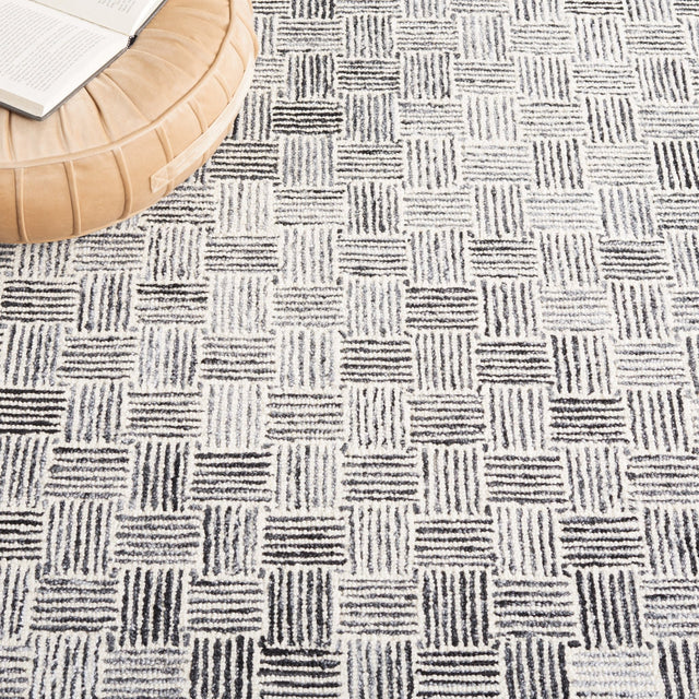 Safavieh Micro-Loop Mlp537H Dark Grey/Ivory Rug.