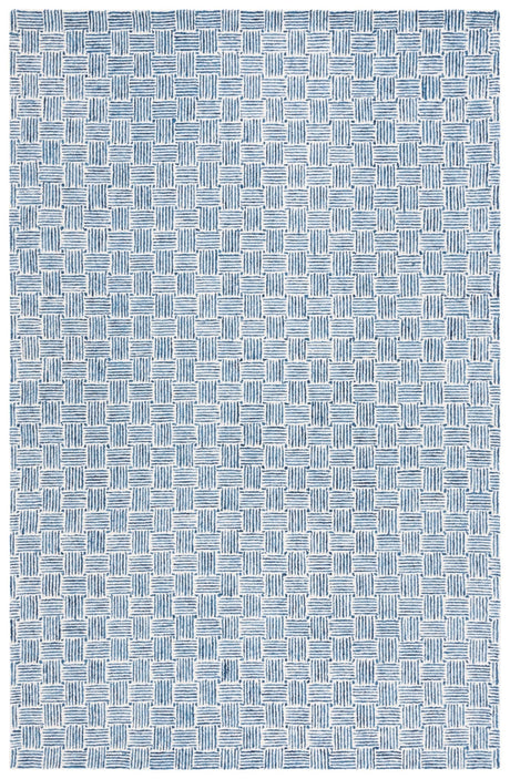 Safavieh Micro-Loop Mlp537N Navy/Ivory Rug.