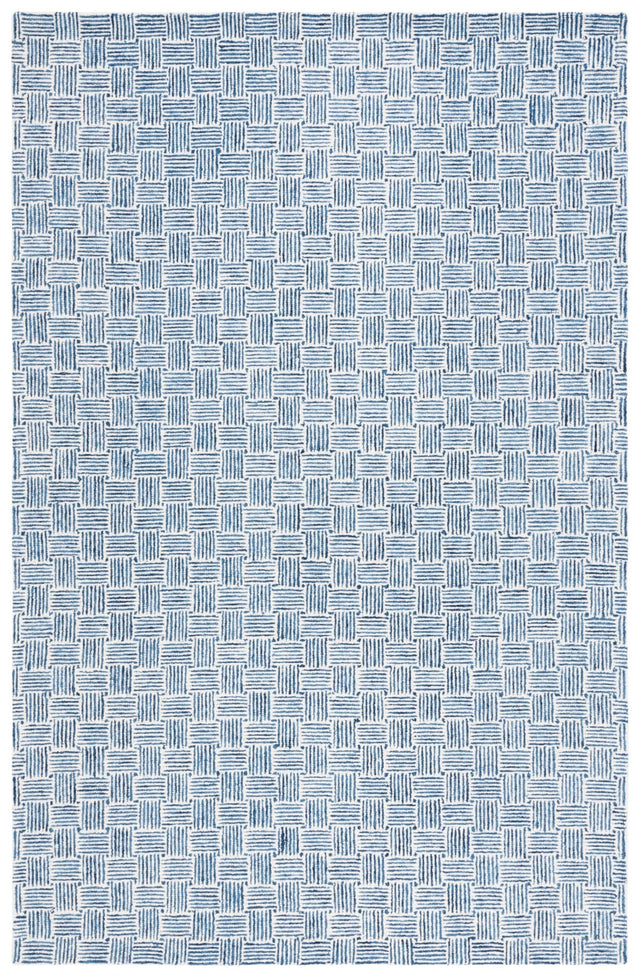 Safavieh Micro-Loop Mlp537N Navy/Ivory Rug.