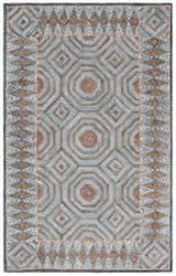 Safavieh Micro-Loop 4'-0" x 6'-0" Rug in Blue / Ivory