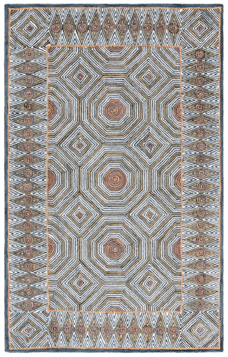 Safavieh Micro-Loop 4'-0" x 6'-0" Rug in Blue / Ivory