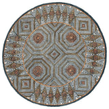 Safavieh Micro-Loop 5'-0" x 5'-0" Rug in Blue / Ivory