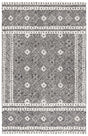 Safavieh Micro-Loop 4'-0" x 6'-0" Rug in Black / Ivory