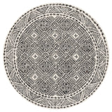 Safavieh Micro-Loop 5'-0" x 5'-0" Rug in Black / Ivory