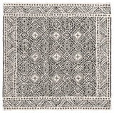 Safavieh Micro-Loop 5'-0" x 5'-0" Rug in Black / Ivory