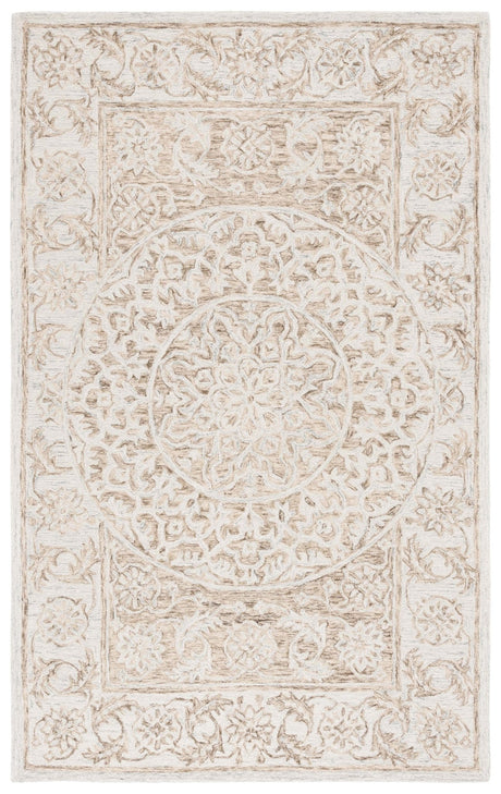 Safavieh Micro-Loop Mlp925T Brown/Light Blue Rug.
