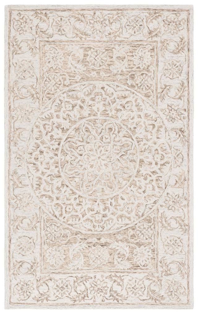 Safavieh Micro-Loop Mlp925T Brown/Light Blue Rug.
